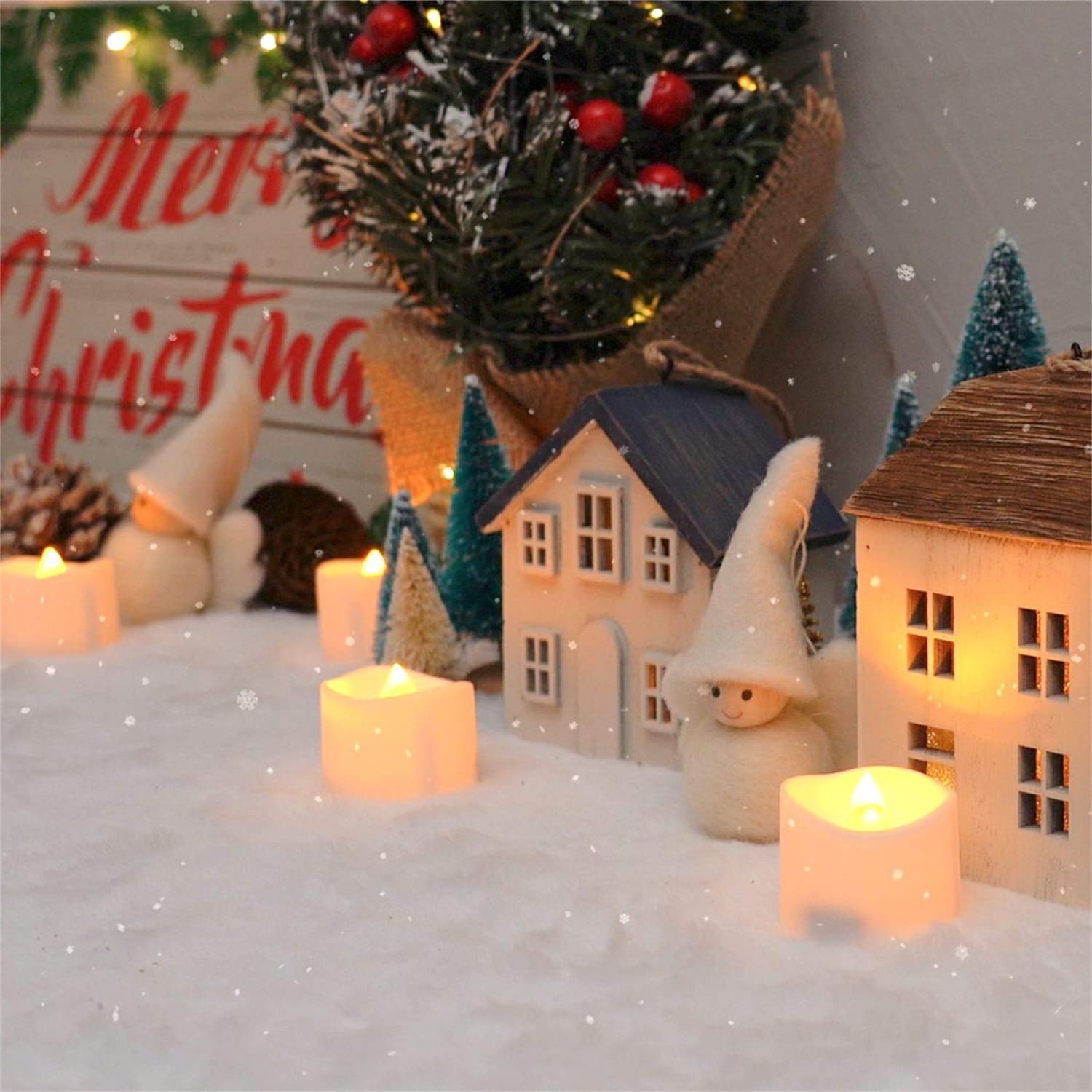 Led tea candle light artificial flameless flickering led candle tea light with batteries for Wedding electronic candles