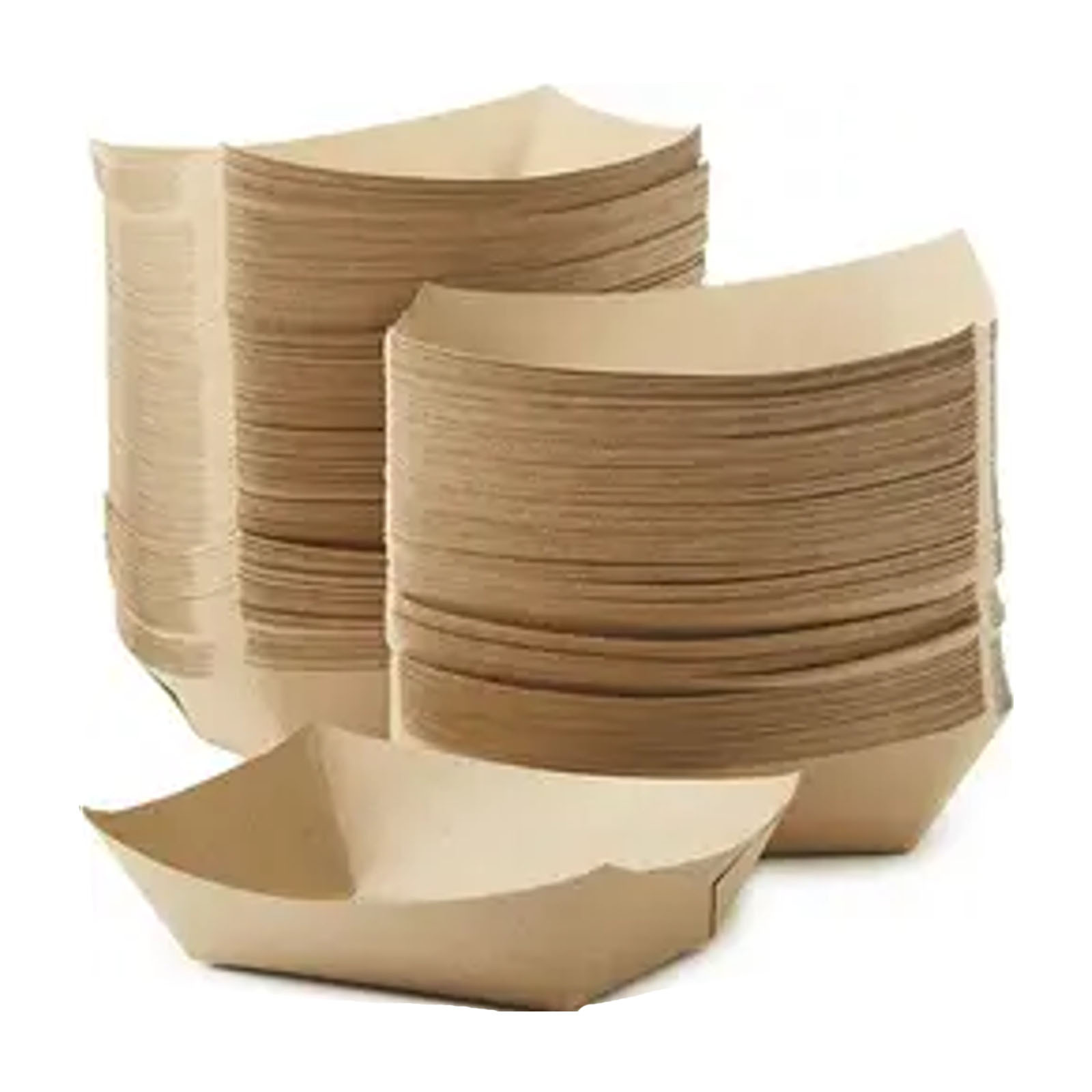 Printed Logo Kraft Paper Container Concession Paper Boat Box for Diners Disposable Paper Food Tray