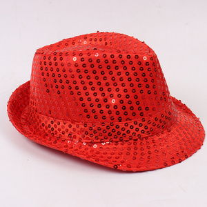 2023 Factory Directly Wholesale LED Flashing Light Up Hat with Sequins For Party Performance