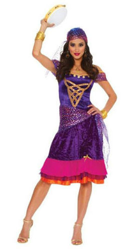 PGWC3659 Wholesales Sexy Gypsy Clothes Dance Costume Gypsy Skirt Women Halloween Party Dress Costume