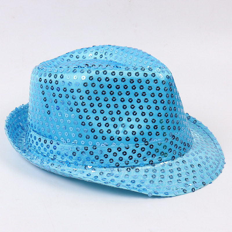 2023 Factory Directly Wholesale LED Flashing Light Up Hat with Sequins For Party Performance