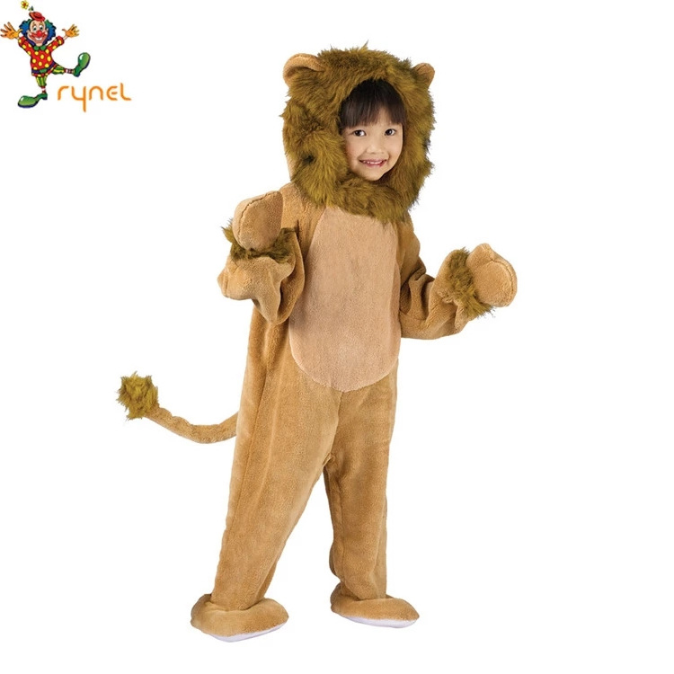 Hot Sale Funny Baby Children Animal Pajamas Halloween Cosplay Lion Tiger Mascot Costume For Kids