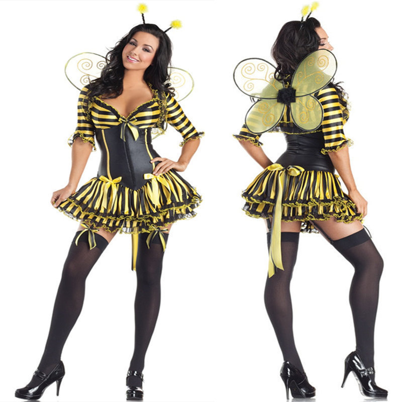 Party Halloween costume Adult yellow butterfly bee costume