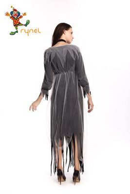 PGWC5503 Women's Sexy Bloody Bride Horror Zombie Party Dress Costume