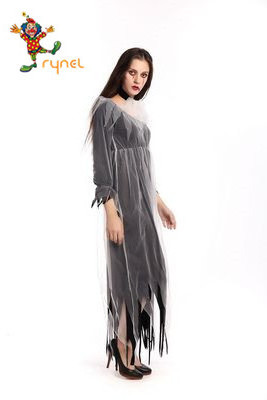 PGWC5503 Women's Sexy Bloody Bride Horror Zombie Party Dress Costume