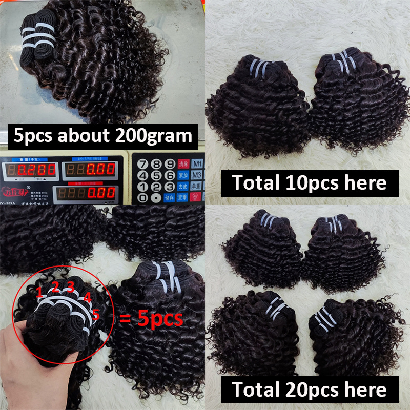 Letsfly 9A Water Wave Peruvian Hair Bundles Weft Raw Virgin Hair Mix Brown Color 20PCS/lot Free Shipping Original Hair