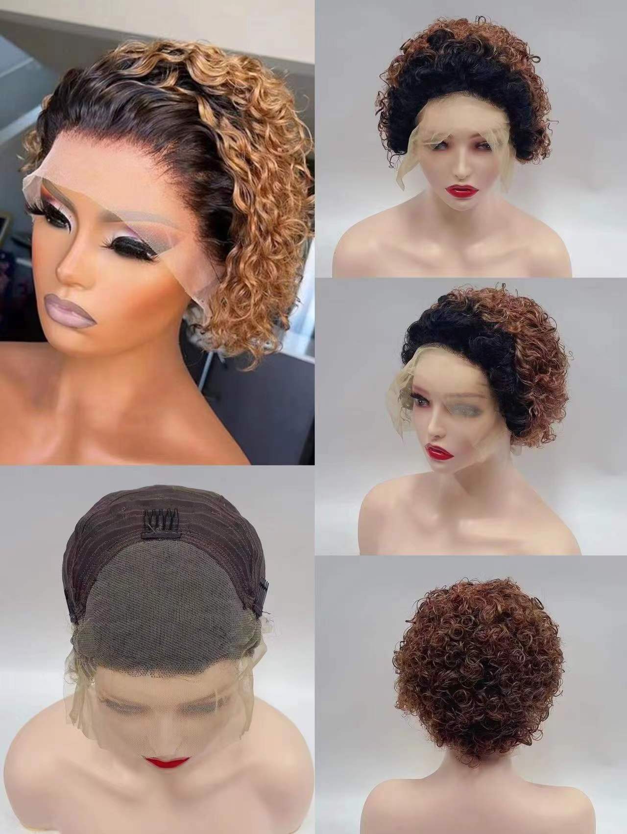 Letsfly Wholesale Short Pixie Cut Human Hair Wig 13x4 Full Lace Frontal Wig Brazilian Hair Wig Virgin Human Hair Free Shipping