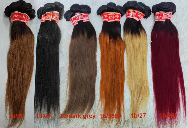 Letsfly Wholesale Colored Brazilian Hair Bundles16inch Hot Selling Straight Remy Hair Extension For Black Woman Free Shipping