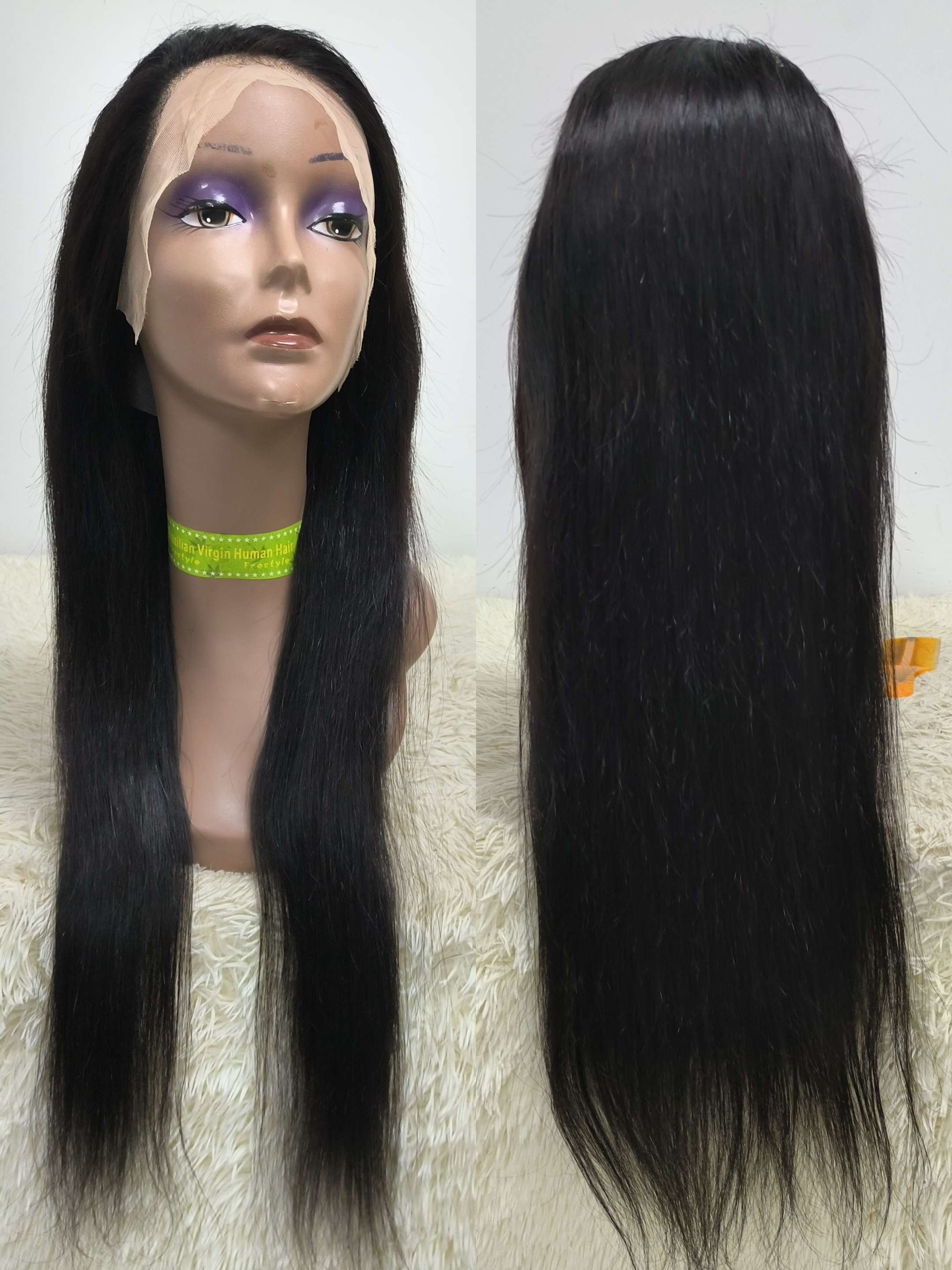 Letsfly promotion custom-made 13x4 Full lace frontal Wigs natural 100% Human Hair wig 9A grade natural color 16-30inch hair wigs