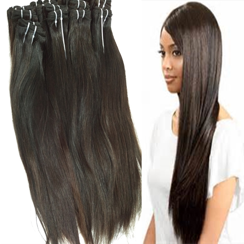 Letsfly wholesale 20pcs Unprocessed Brazilian Virgin Hair Straight Bundles 100% Human Hair Weaving Extension Natural Color