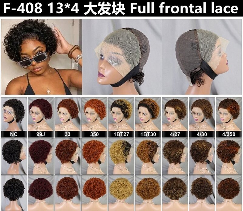 Letsfly Wholesale Short Pixie Cut Human Hair Wig 13x4 Full Lace Frontal Wig Brazilian Hair Wig Virgin Human Hair Free Shipping