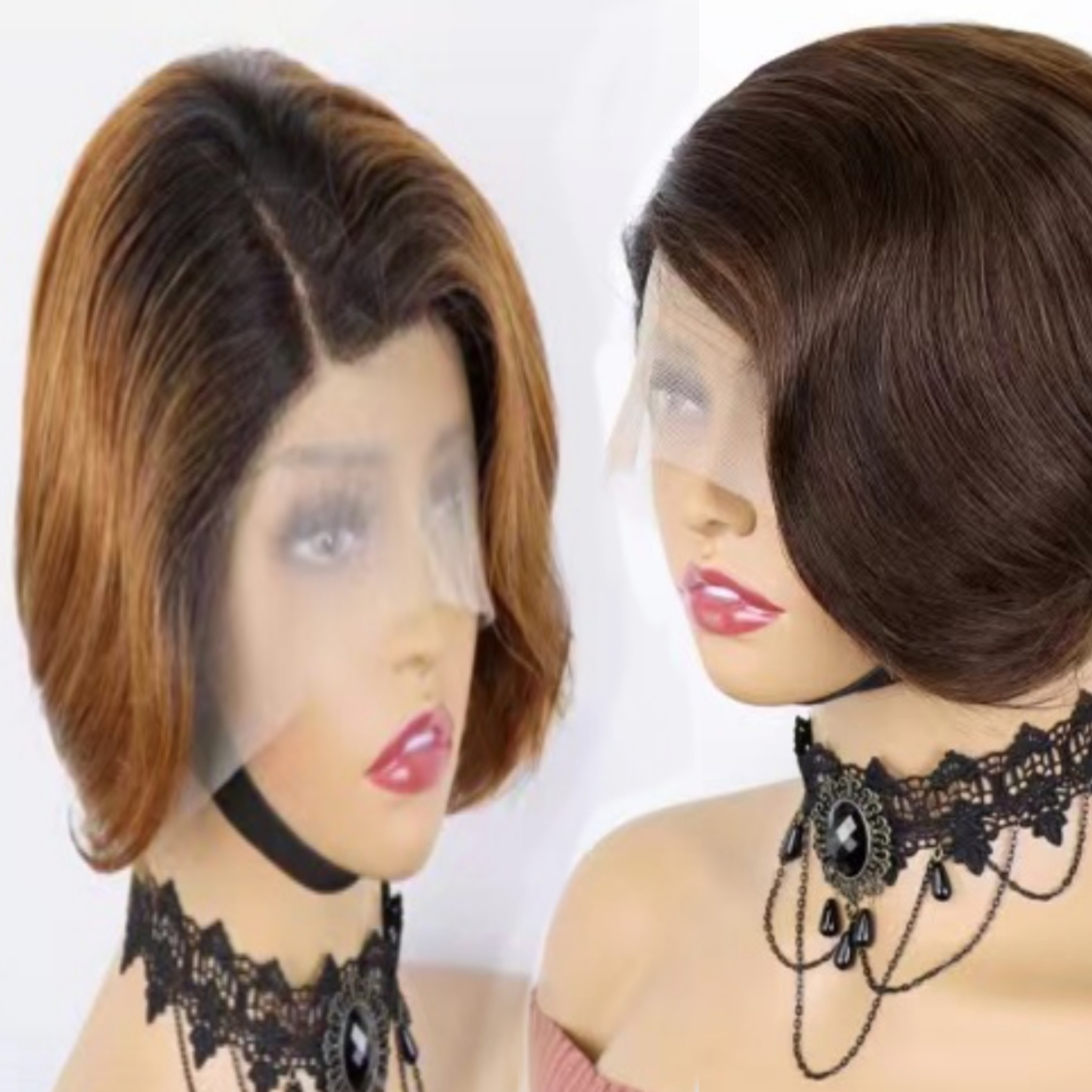 Letsfly New Style Short Cut Wigs, T Part Lace Frontal Wigs with Closures Wholesale Natural Human Hair African Wig Free Shipping