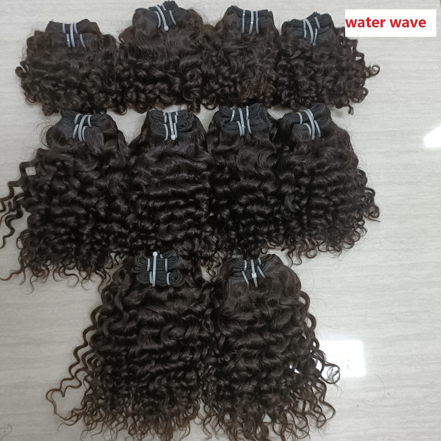 Letsfly Hot Selling Water Wave Hair Extensions 9A Grade Human Virgin Hair Natural Color Curly Hair Weave