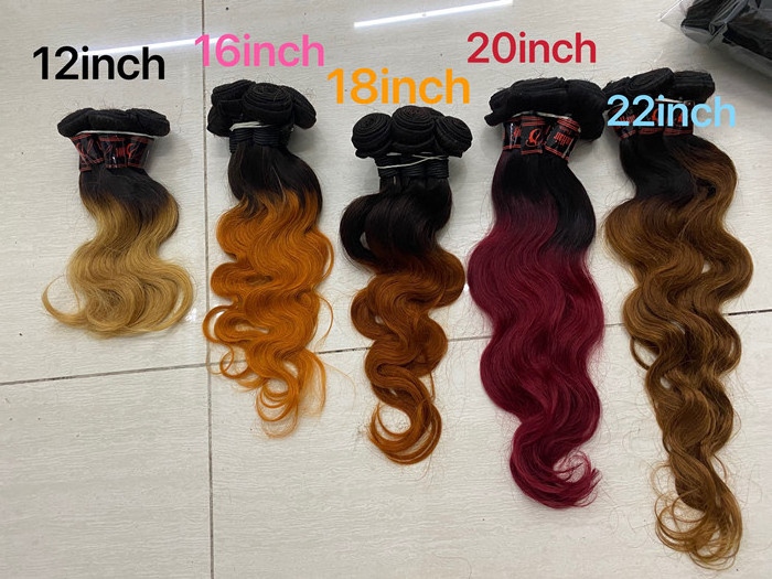 Letsfly New Style 9A Body Wave Hair Weave Cheap Ombre Color Processed Virgin Human Hair Extensions Vendor For Black Woman