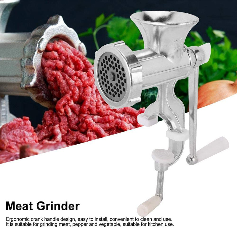 Hand Crank Food Vegetable Meat Mincer #10 Sausage Maker Household Stainless Steel Manual Meat Grinder