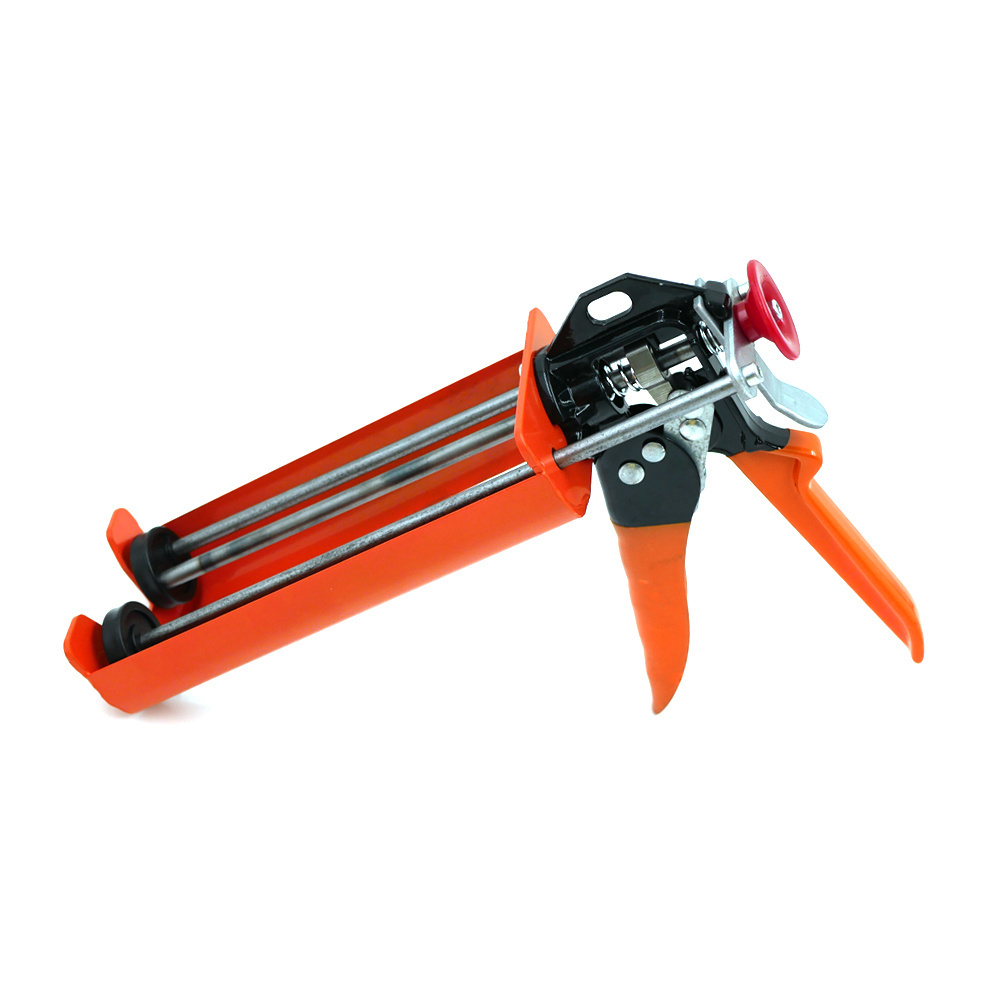 Heavy Duty Silicone Gun Metal 400ml 1:1 Orange Dual Component Caulk Gun for Sealant and Adhesive Cartridges or Tubes