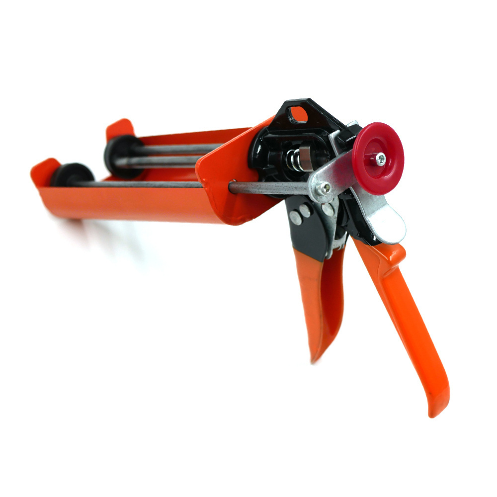 Heavy Duty Silicone Gun Metal 400ml 1:1 Orange Dual Component Caulk Gun for Sealant and Adhesive Cartridges or Tubes