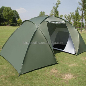 Amazon Hot Selling Family Tent Extended 4 to 6 Person Large Camping Dome Tent with 2 Rooms and 1 Hall(HT6069-2)