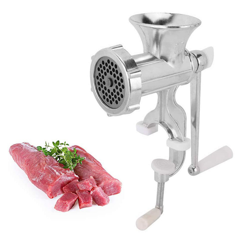 Hand Crank Food Vegetable Meat Mincer #10 Sausage Maker Household Stainless Steel Manual Meat Grinder