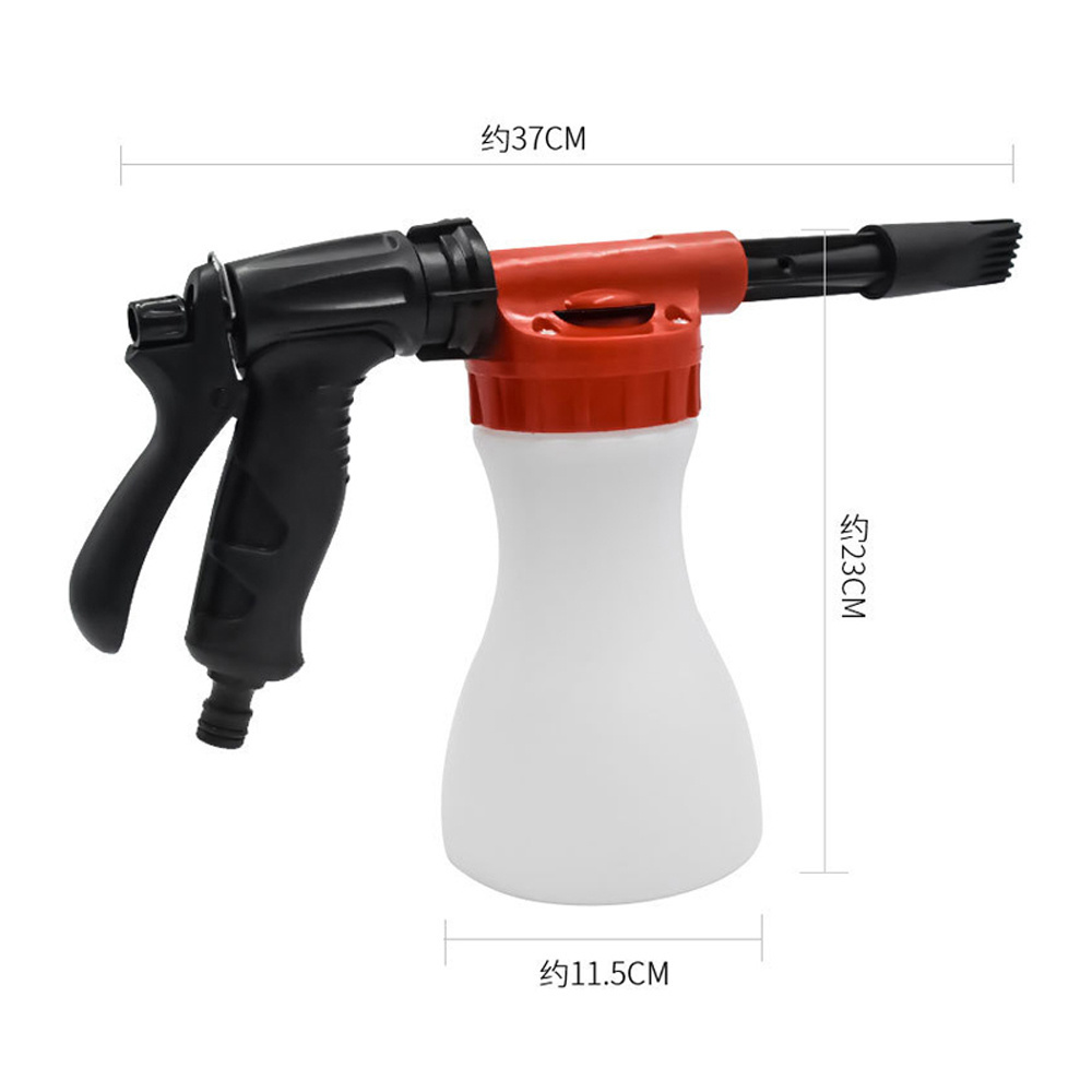 Red Adjustment Ratio Dial Foam Gun Car Wash Soap Spray Foamer Foam Cannon for Garden Hose