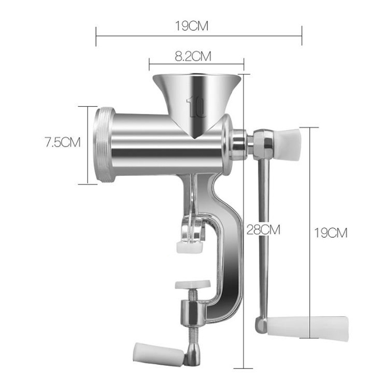 Hand Crank Food Vegetable Meat Mincer #10 Sausage Maker Household Stainless Steel Manual Meat Grinder