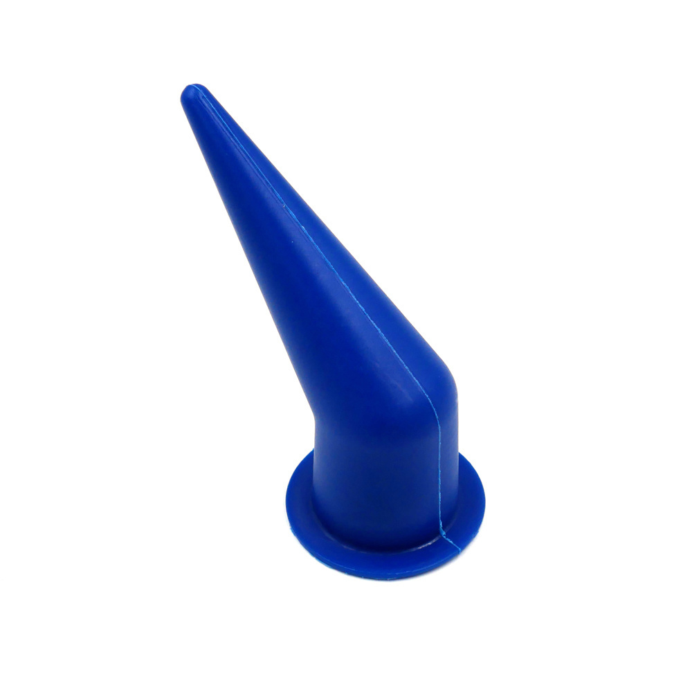 Blue Caulking Gun Nozzle 45 Degree Angled Glass Glue Sealant Silicone Caulking Tip