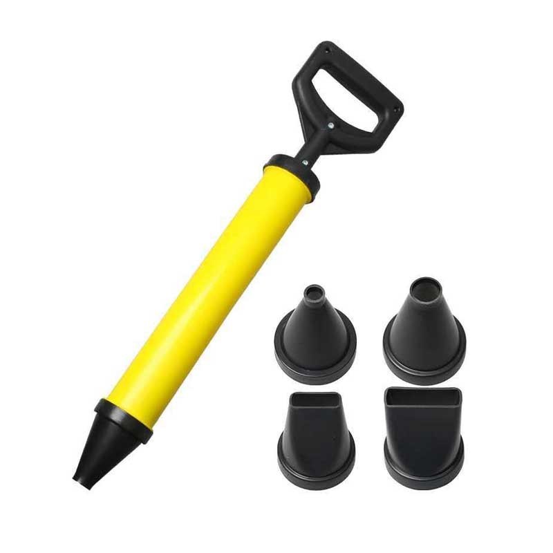 Mortar Caulk Gun Pointing Grouting Gun Sprayer Applicator Tool for Cement Lime 4 Black Nozzle