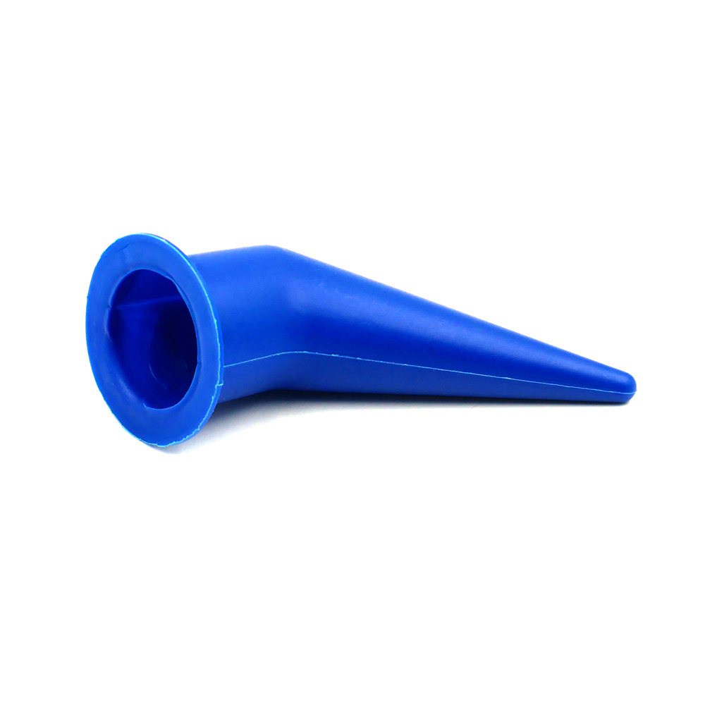 Blue Caulking Gun Nozzle 45 Degree Angled Glass Glue Sealant Silicone Caulking Tip