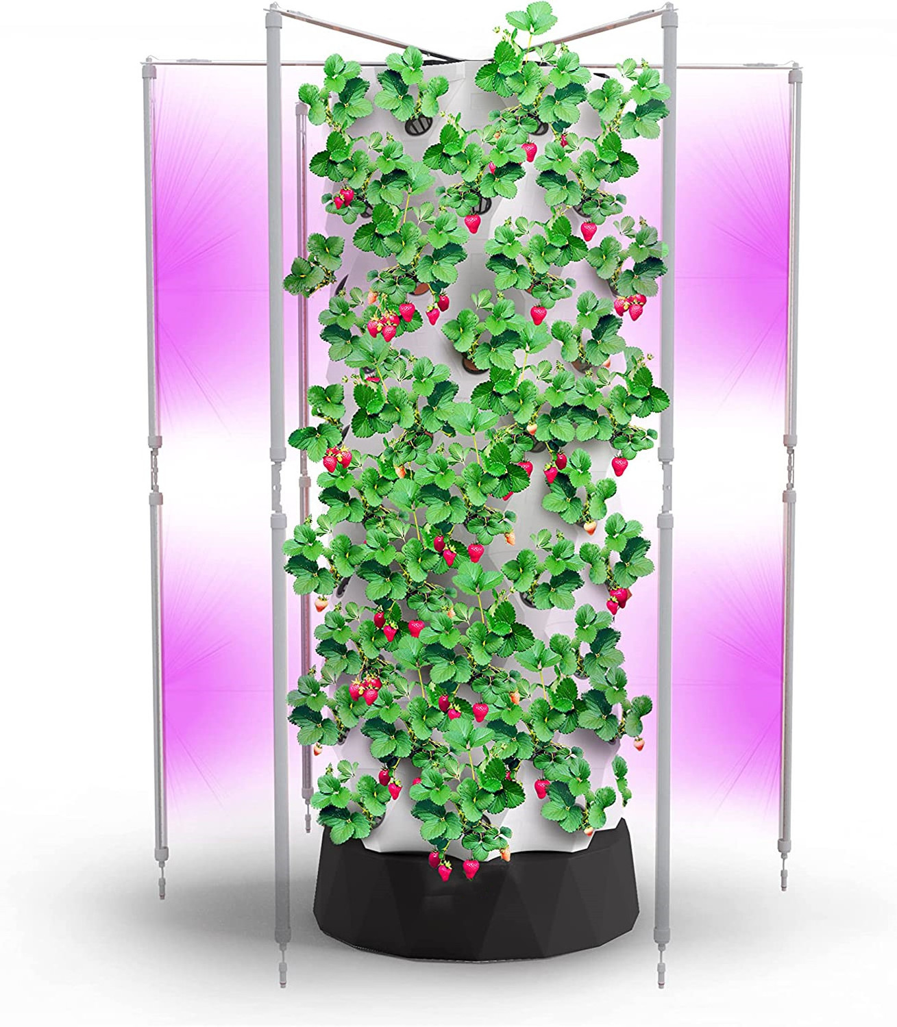 Hydroponics Growing System Automated Aeroponic Tower Garden with LED Grow Lights for Fresh  Garden