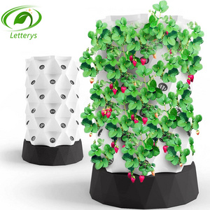 Hydroponics Growing System Automated Aeroponic Tower Garden with LED Grow Lights for Fresh  Garden