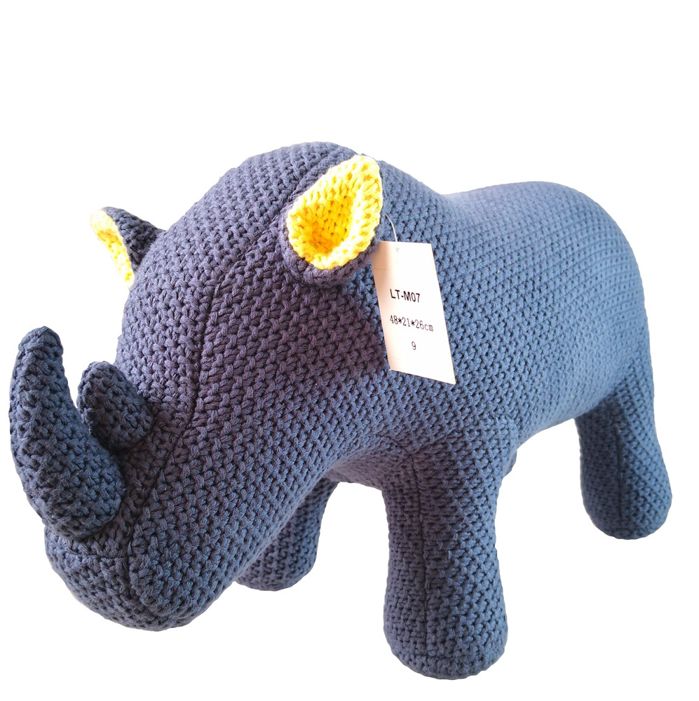 Exclusive Design Factory Wholesale Cute Small Baby Gift Stuff Animal Mini Rhino Children Toy