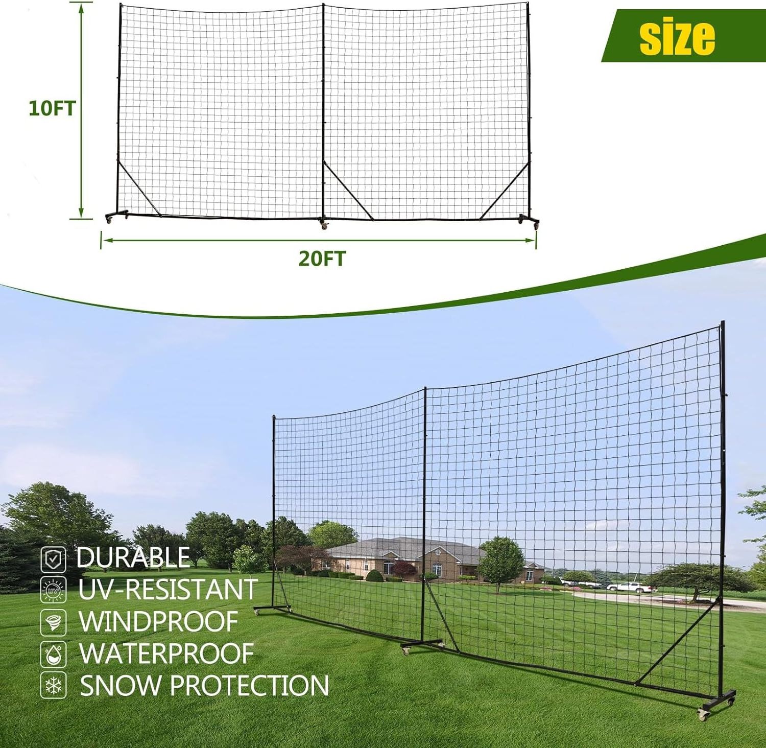 BK04 Customized Soccer Net Backstop, Soccer Goal And Soccer Backstop Net, Backstop Net Manufacturer China