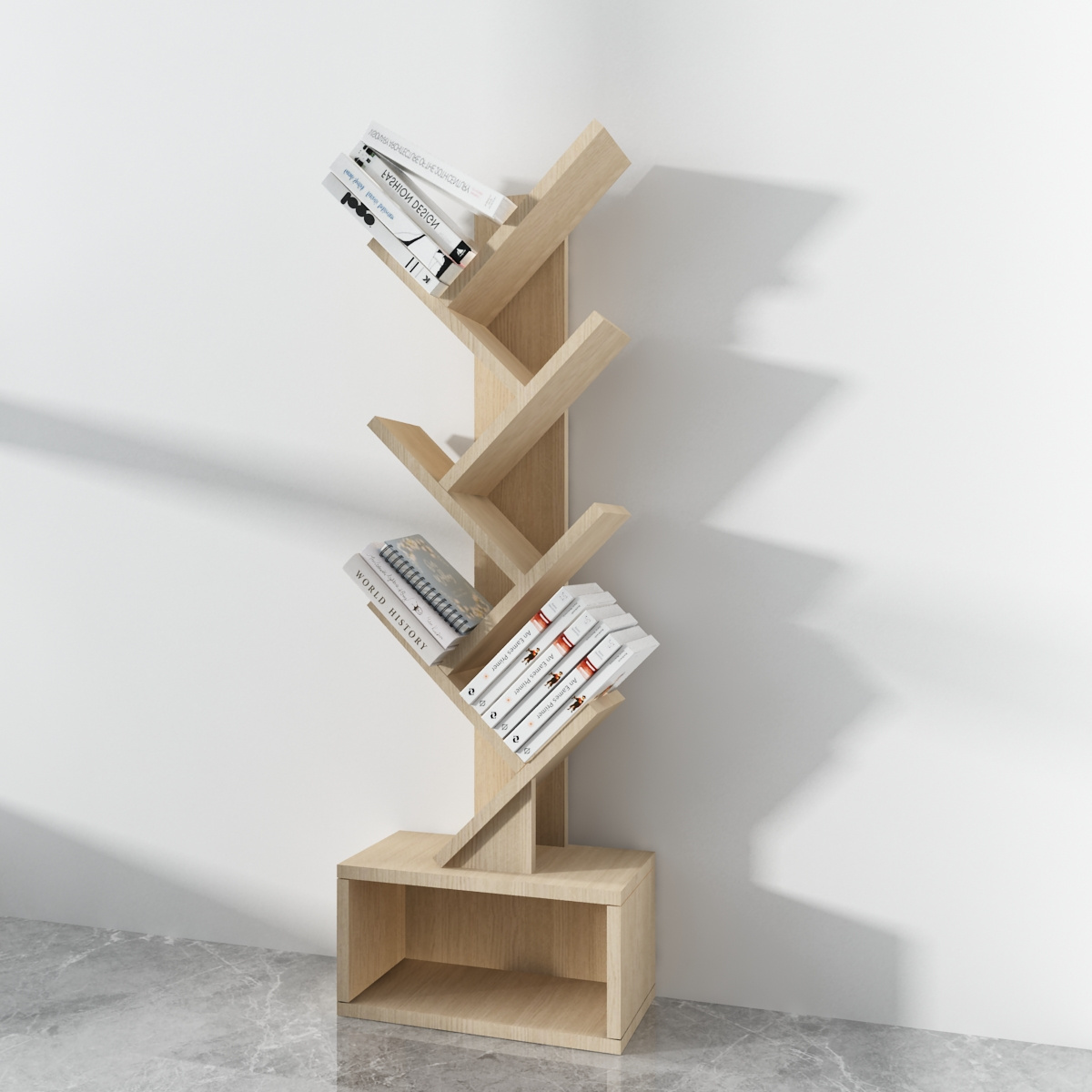 Modern Simple Style  Wooden bookshelf 6-Cube Organizer Storage Open Cubby Shelf bookcase