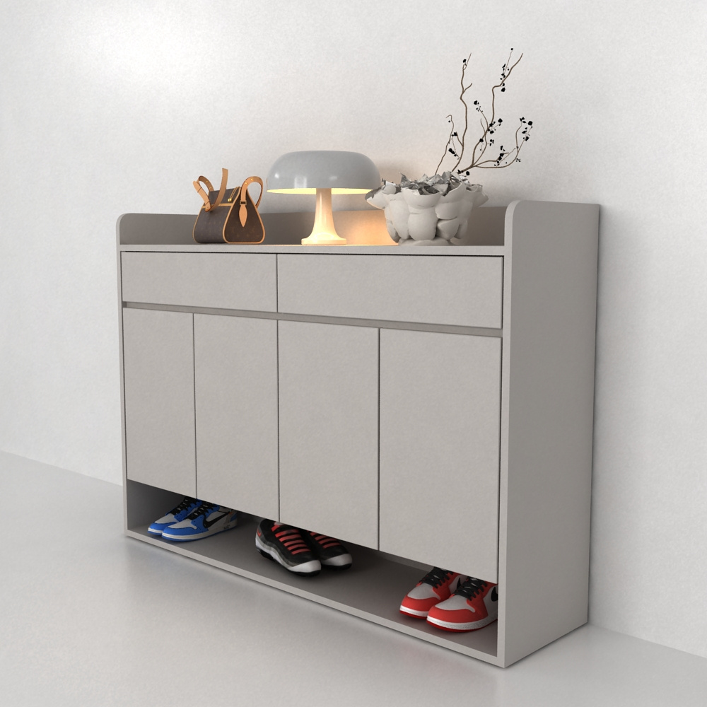 Modern Design Living Room Furniture Wooden Shoe Storage Table Stackable Shoe Shelf High Entrance Cabinet