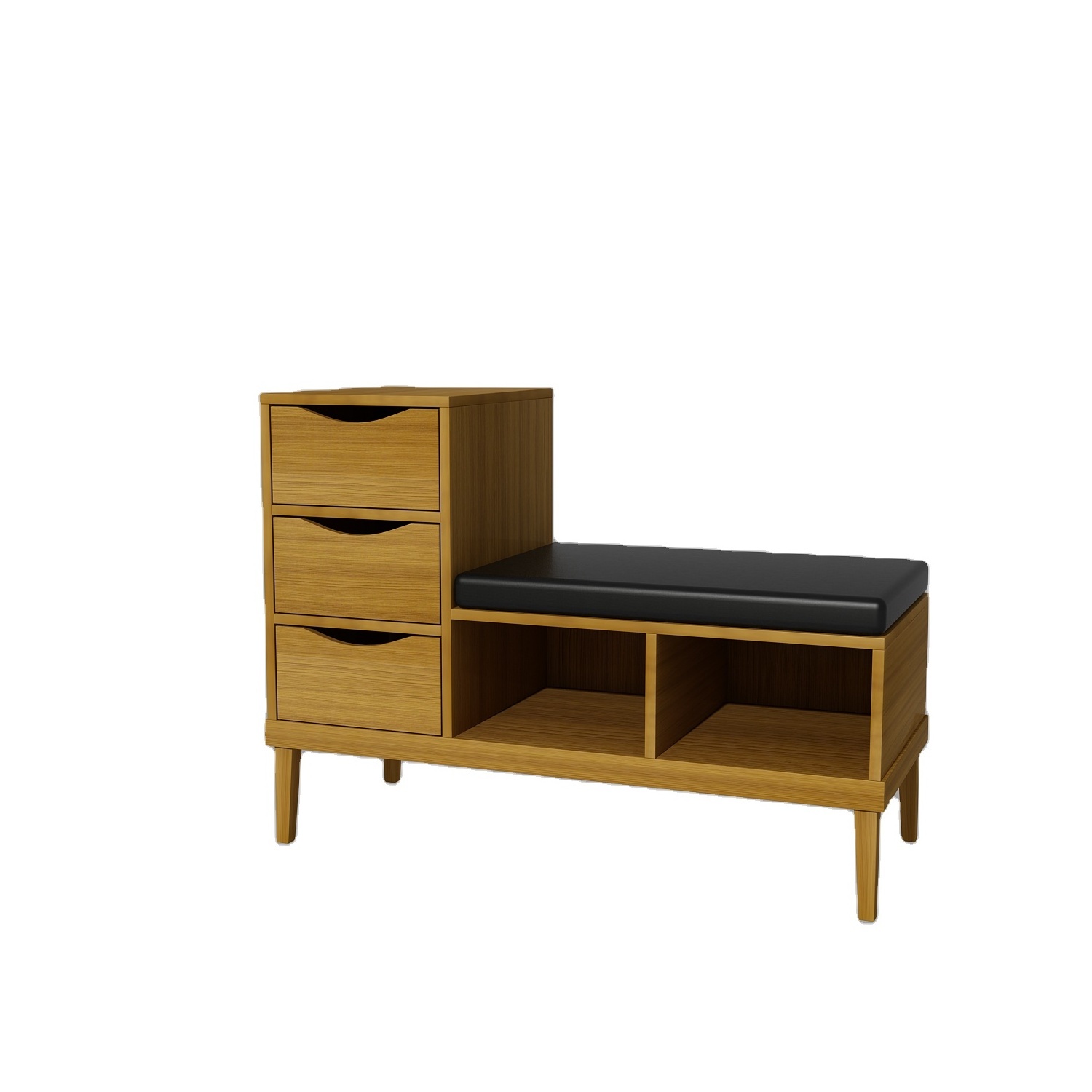 Modern Wooden Shoe Storage Bench Shoe Storage Rack Cabinet With Seats Shoe Changing Stool Bench