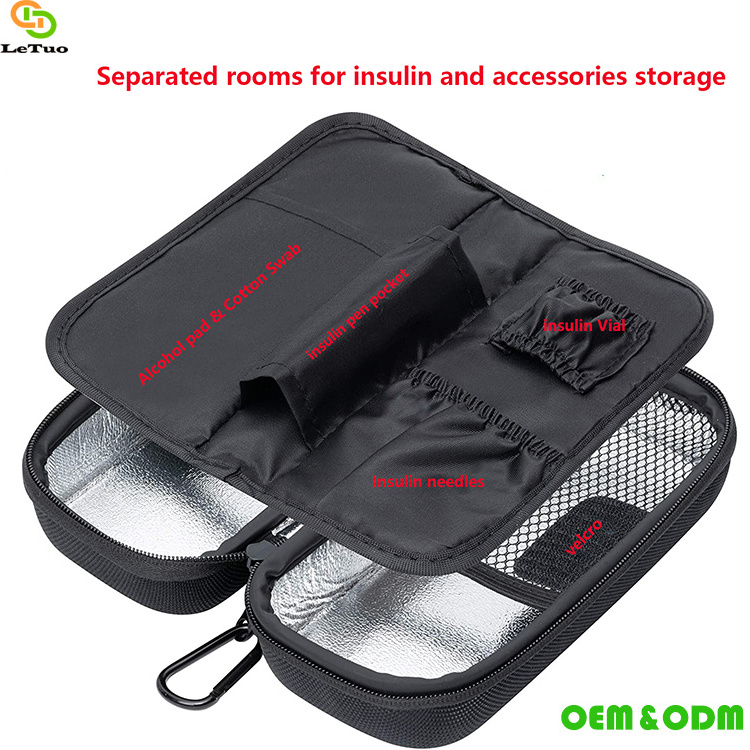 Portable Insulin Cooler Travel Carrying Case, Diabetic Medication Organizer Insulated Cooling Bag for Insulin Pen Syringe Needle