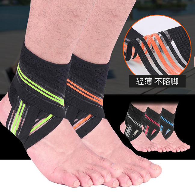 Breathable Nylon Material Super Elastic and Comfortable Ankle Wraps Adjustable Ankle Support Brace