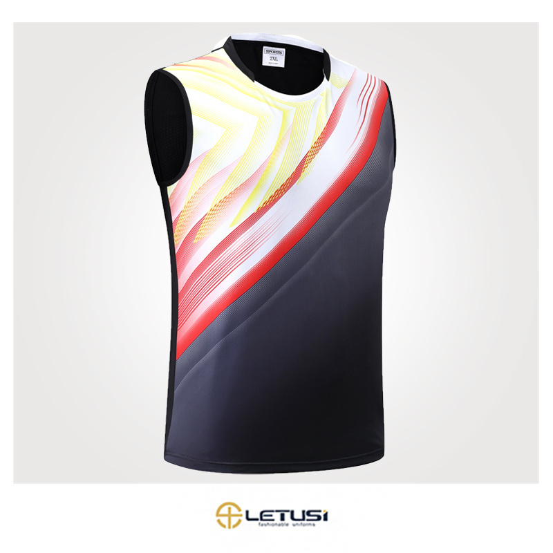 Design Your Own Breathable Volleyball Shirt Customized Sleeveless Sublimation Badminton Jersey vest 2023