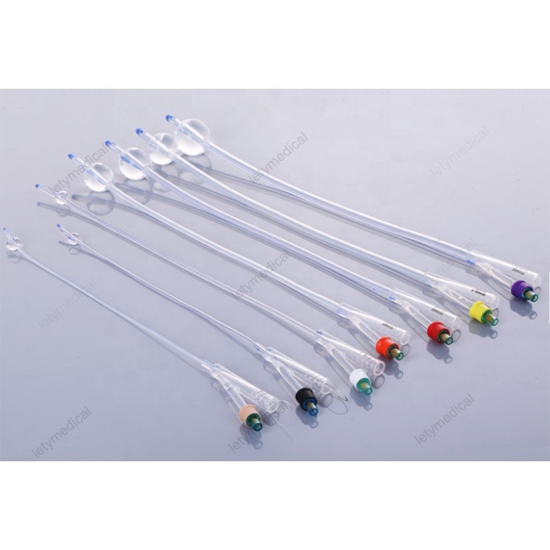 Factory Price 6FR/8FR/10FR Veterinary 2way Silicone Foley Catheter with balloon Silicone Foley Tube with stylet/Guidewire