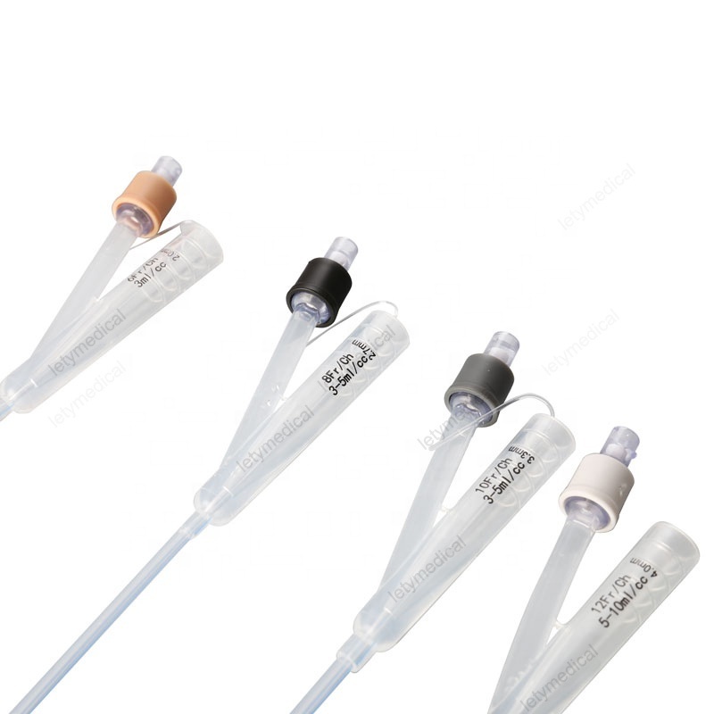 Factory Price 6FR/8FR/10FR Veterinary 2way Silicone Foley Catheter with balloon Silicone Foley Tube with stylet/Guidewire