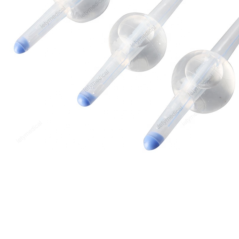 Factory Price 6FR/8FR/10FR Veterinary 2way Silicone Foley Catheter with balloon Silicone Foley Tube with stylet/Guidewire