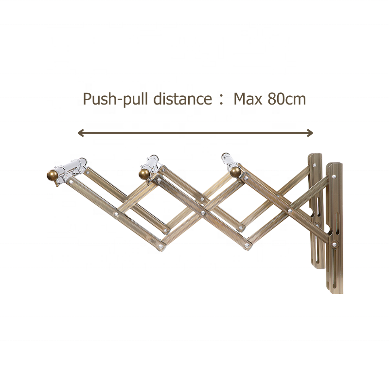 Outdoor folding clothes push-pull hanger telescopic clothes drying rod retractable stretching rack