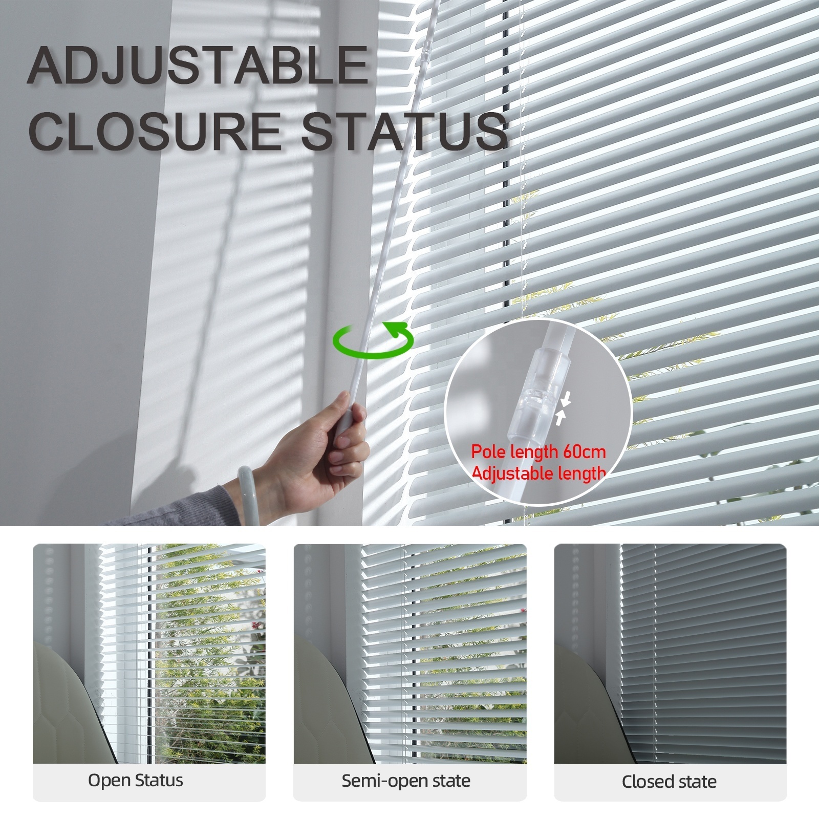 perfect fit blinds aluminium cordless Venetian blinds for window metal door blinds waterproof roller shades for living room