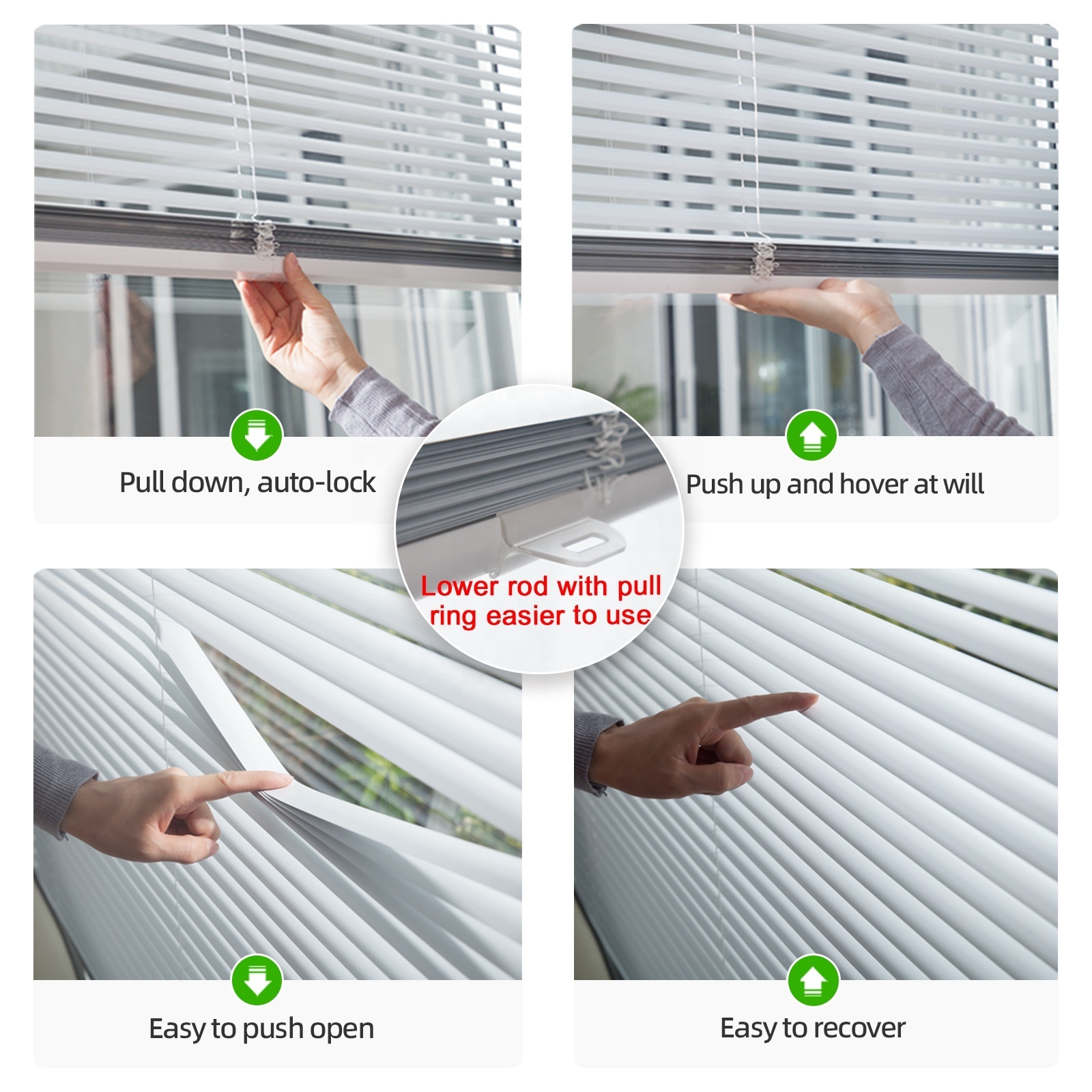 perfect fit blinds aluminium cordless Venetian blinds for window metal door blinds waterproof roller shades for living room