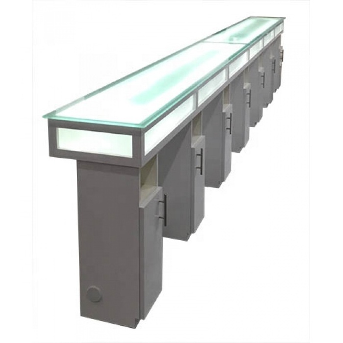 cheap long manicure table nail table bar salon equipment for barber salon