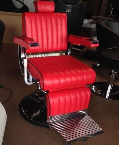 Red Hairdressing Chair Hair Salon Special Barber Hair Cutting Chair Can Lift And Rotate Foldable Barber Chair