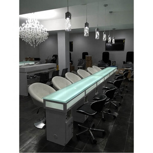 cheap long manicure table nail table bar salon equipment for barber salon