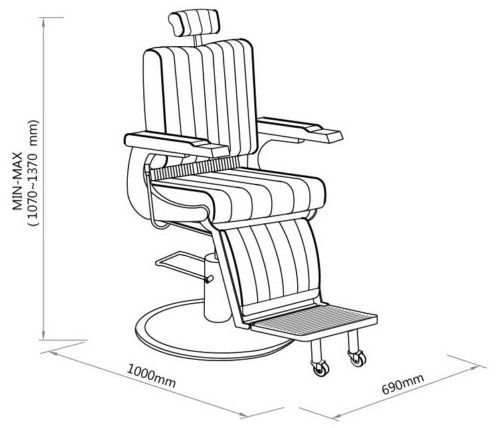 Red Hairdressing Chair Hair Salon Special Barber Hair Cutting Chair Can Lift And Rotate Foldable Barber Chair