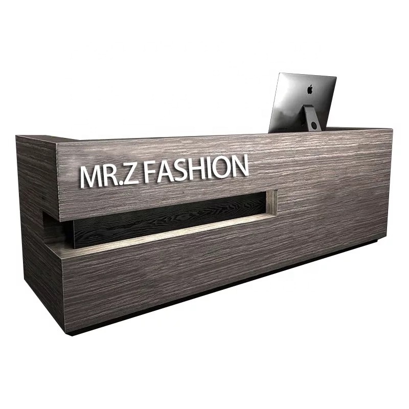 striped zebra design stylish modern bar front desk office furniture gym salon reception desk