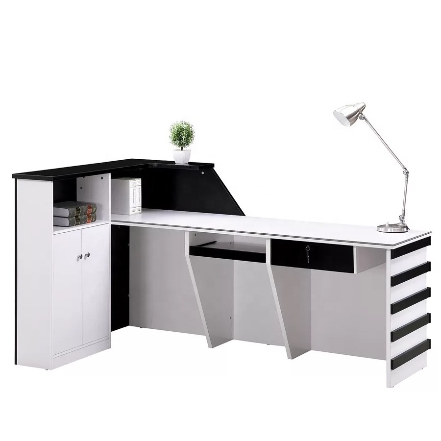 striped zebra design stylish modern bar front desk office furniture gym salon reception desk